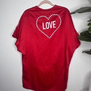 NWT Victoria’s Secret LOVE Satin robe
